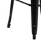 Merrick Lane Elba Series Metal Stool with Powder Coated Finish and Integrated Floor Glides